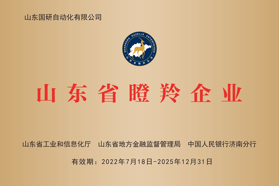 山东国研：山东省瞪羚企业